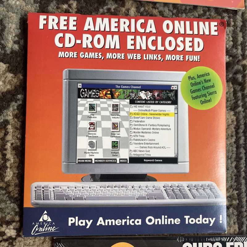 Vintage America Online AOL Internet Software CD Lot Of 16 Brand New Sealed NOS gallery