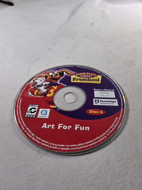 Jump Start Pre School Early Learning PC Child Game Preschool – Art For Fun, DISC