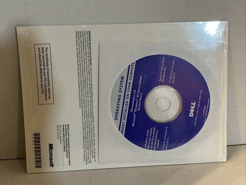 Microsoft Windows XP Home Edition with SP2 Reinstallation CD 2002 Dell NEW gallery