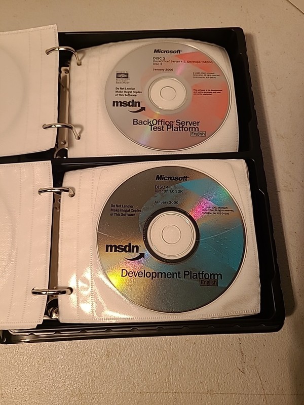 MICROSOFT MSDN Software Discs w/Storage Case Lot of 43 gallery