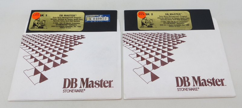 DB MASTER Data Base Management Program DOS 3.3 Apple 1982 5.25″ Floppy Disk