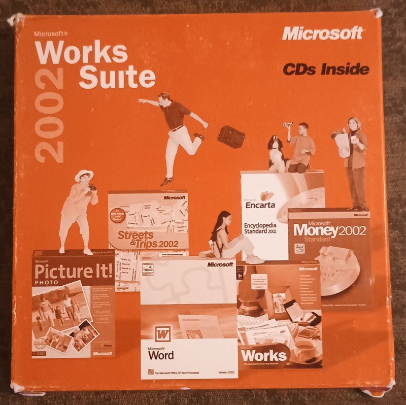 Microsoft Works Suite 2002 – retro PC software – includes product key