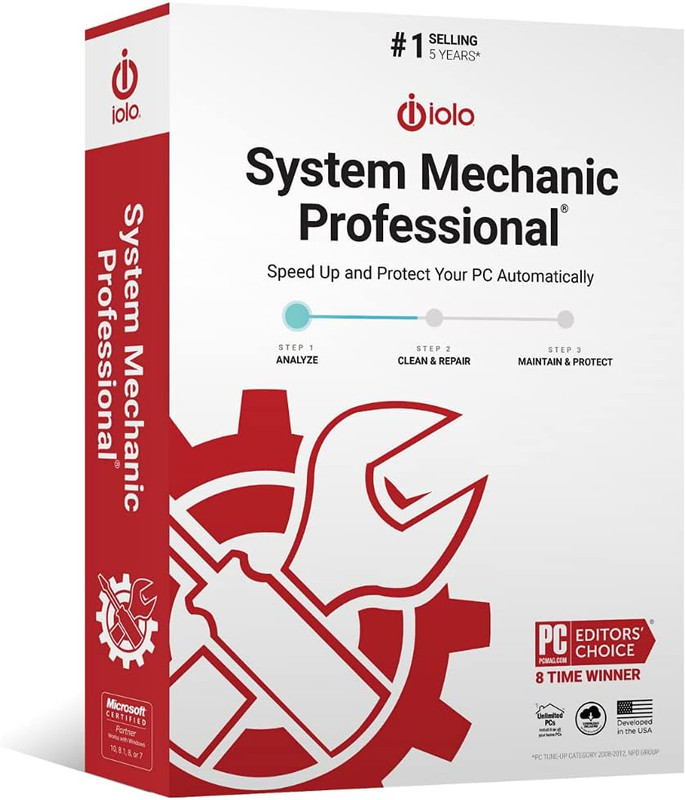 – System Mechanic Pro, Computer Cleaner for Windows, Blocks Viruses and Spyware,