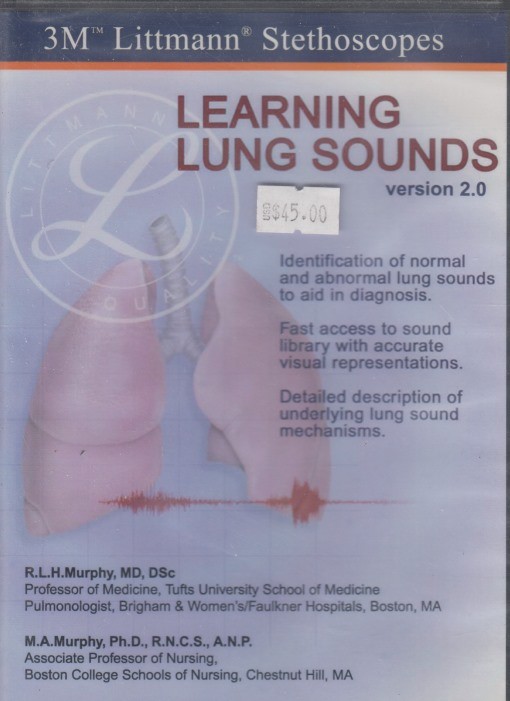 3M Littmann Stethoscopes: Learning Lung Sounds 2 PC MAC CD identify NEW SEALED