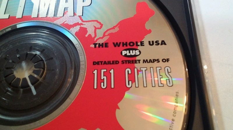 Key Map USA Streets Windows CD-ROM 90's Softkey B4 GPS? RARE VHTF Retro Tech! gallery