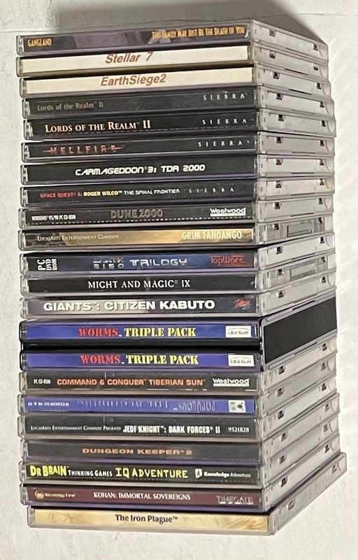 Vintage PC Games Huge Mixed Lot Windows 95/98 CD 1990s 2000s Star Wars Diablo