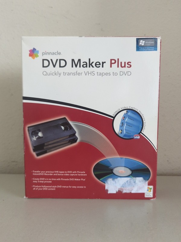 Pinnacle DVD Maker Plus Transfer VHS tapes to DVD