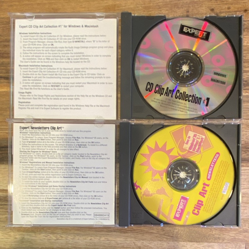 Expert Software CD Clip Art Collection #1 & Newsletters Windows/Mac CD-ROM gallery