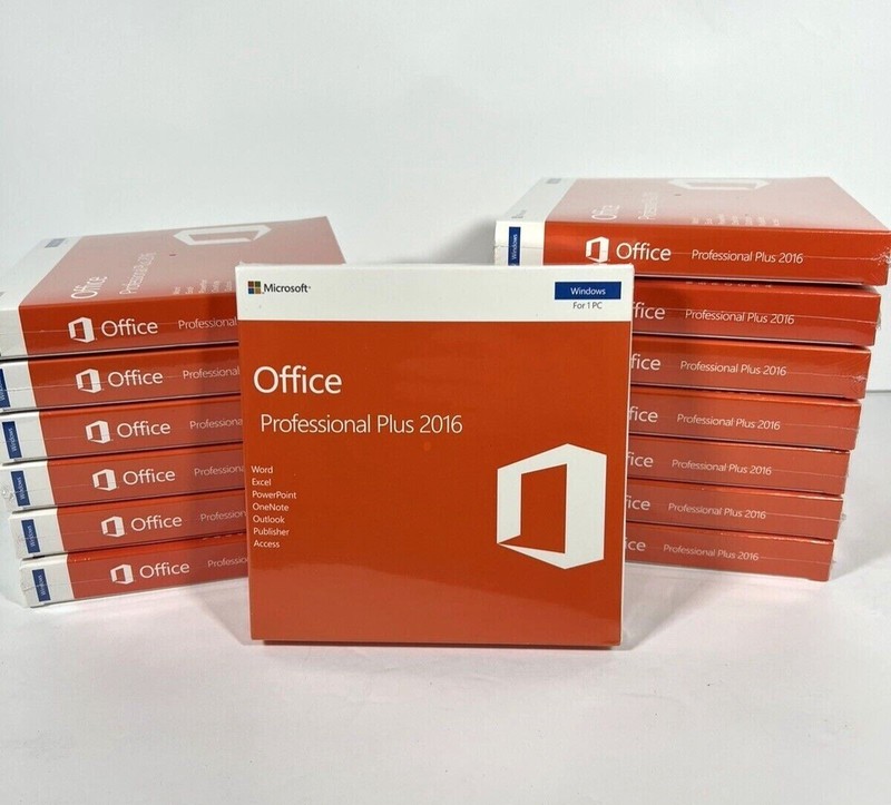 Microsoft Office 2016 Professional Plus DVD +Product Key Sealed New