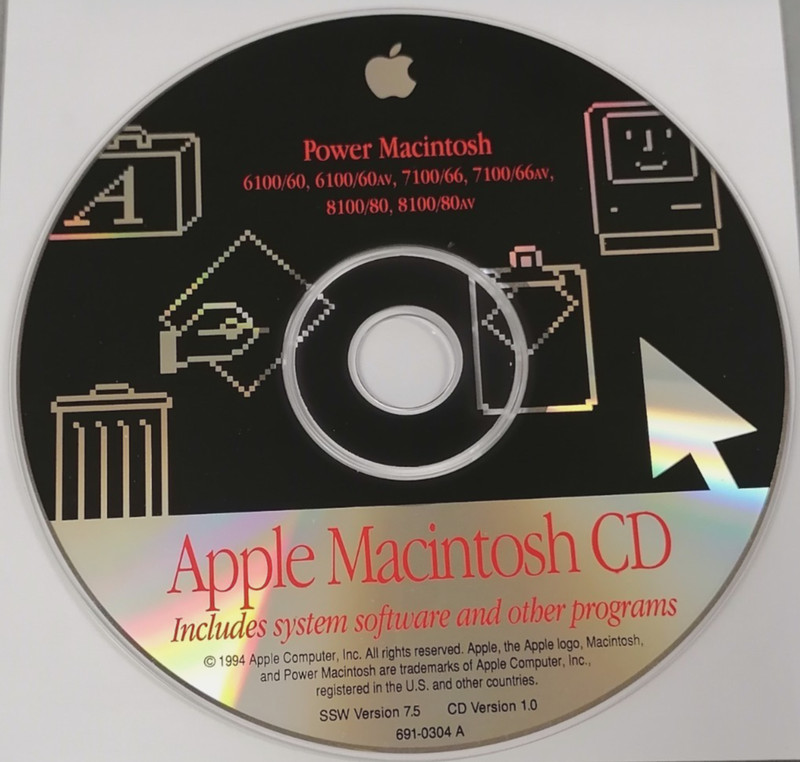 Apple Power Macintosh 6100/60(av) 7100/70(av) 8100/80(av) CD PN:691-0304-A