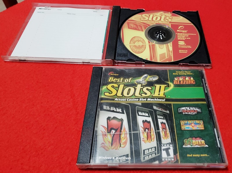 Used Masque Slots Actual Casino Slot Machines & Best of Slots II CDs PC / Mac