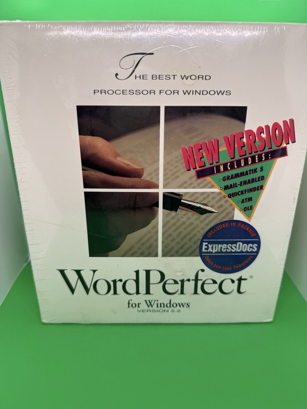WordPerfect for Windows V 5.2 - New Version ExpressDocs, Grammatik 5, Etc. New!