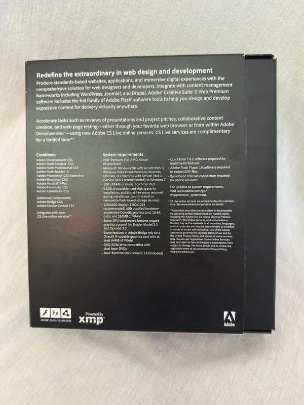 Adobe Creative Suite 5 CS5 WEB Premium Windows UPGRADE DVD Photoshop Illustrator gallery