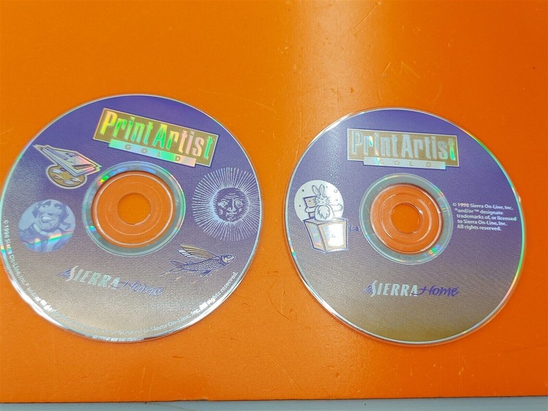 ⭐️⭐️⭐️⭐️⭐️ Sierra Home Print Artist Gold (1998) 2 CD Disc Set