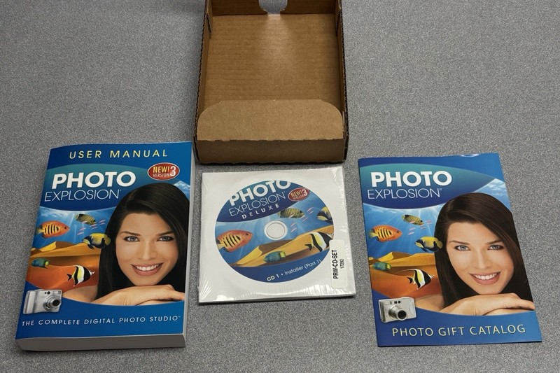 Photo Explosion Deluxe Version 3 CDs & Booklet For Windows 2000 XP Vista