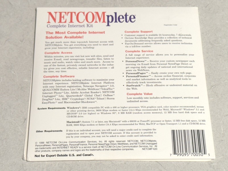 EC. NETCOMplete by NETCOM - (WIN/MAC) - (USED). gallery