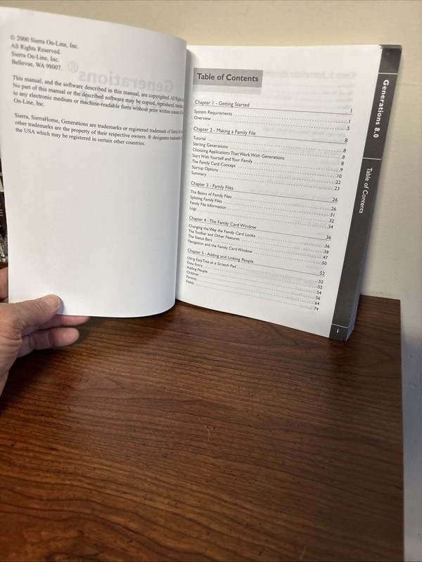 GENERATIONS FAMILY TREE Software MANUAL (2000 Paperback Book) gallery