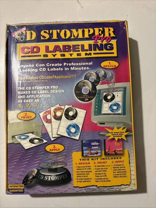 CD Stomper Pro CD Labeling System New Sealed Box Damaged