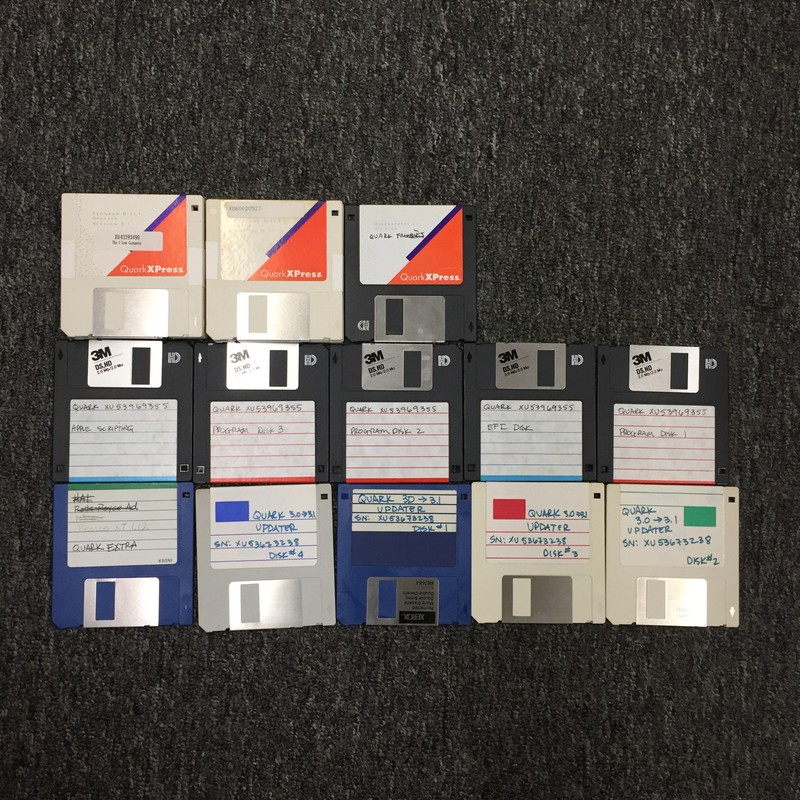 Quark Xpress Version 3.1 Updater 3.5″ Floppy Disk Software Set