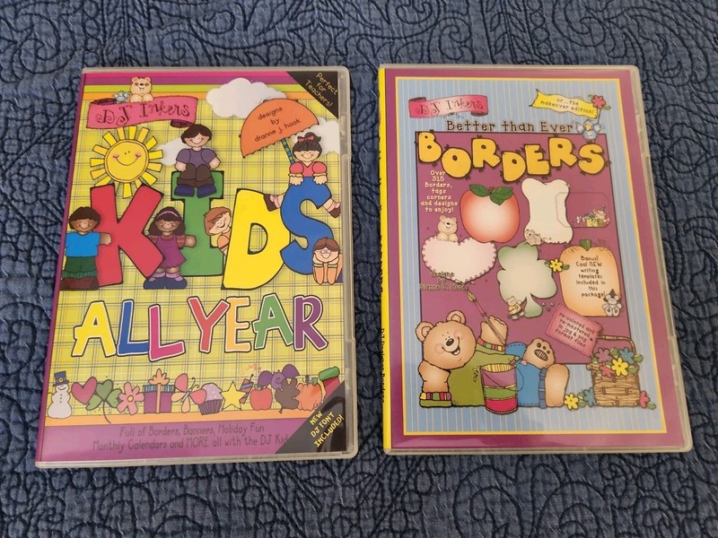 Kidoodlez DJ Inkers 2 CD-ROM Designs Fonts Teacher Graphics Clip Art Dianne Hook