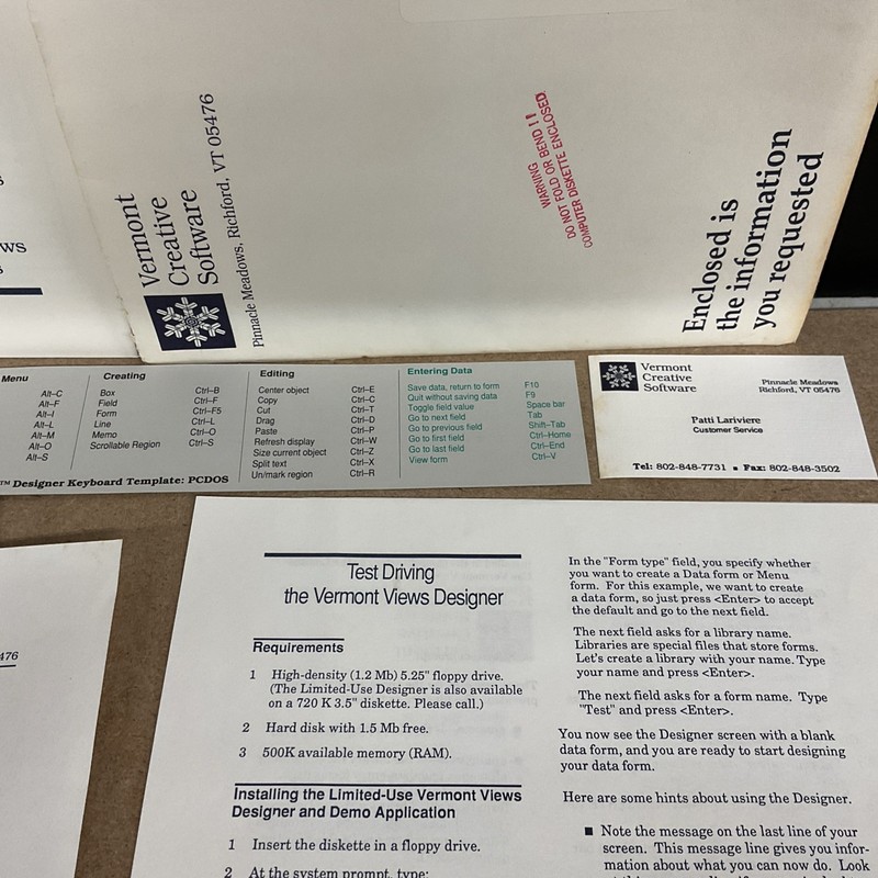 Vermont Views Designer & Library Demonstration Version 2.0 1.2 MB Floppy Vintage gallery