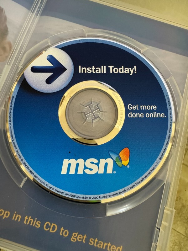 Vintage MSN Internet access CD ROM 2004 w/Original Jacket & Free Ship! gallery