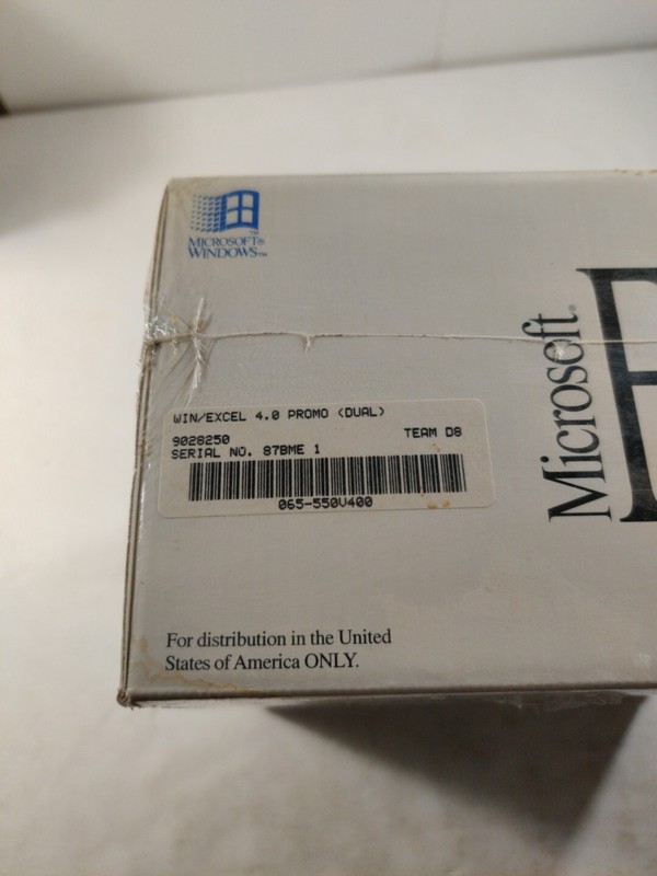 Microsoft Excel 4.0 for Windows Box Set SEALED Promotional Sample Not For Resale gallery