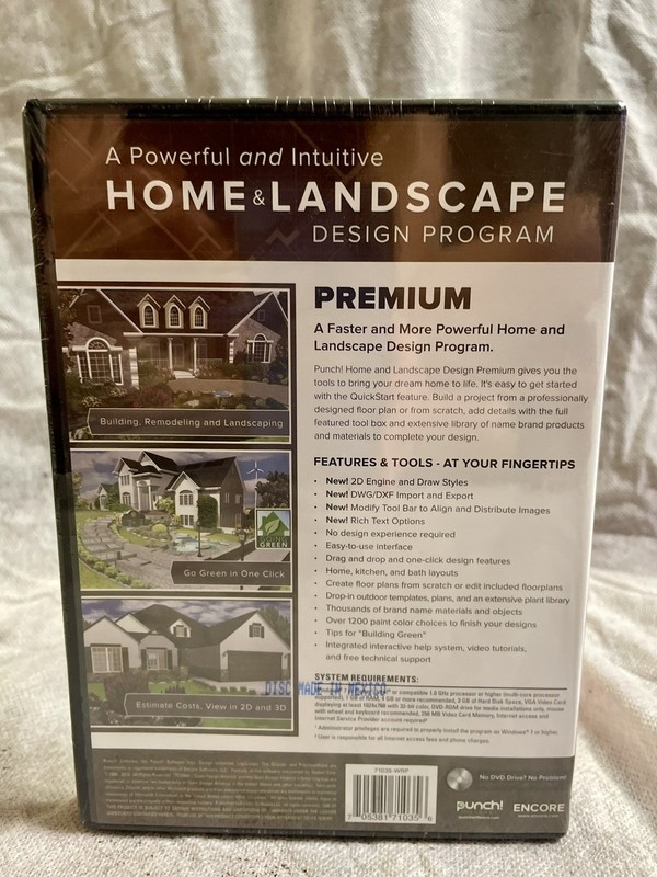 Punch Home & Landscape Design Premium PC DVD Software Serial Key Sealed Windows gallery
