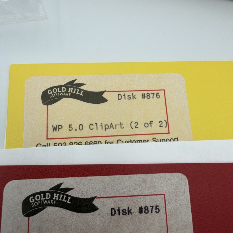 Gold Hill Software 5.25" DOS Disk Lot Banner Maker Printshop WP5 Clipart GEM gallery