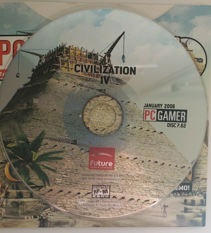 PC GAMER CD January 2006 Disc 7.62 Civilization IV 300MB Demo B509 gallery
