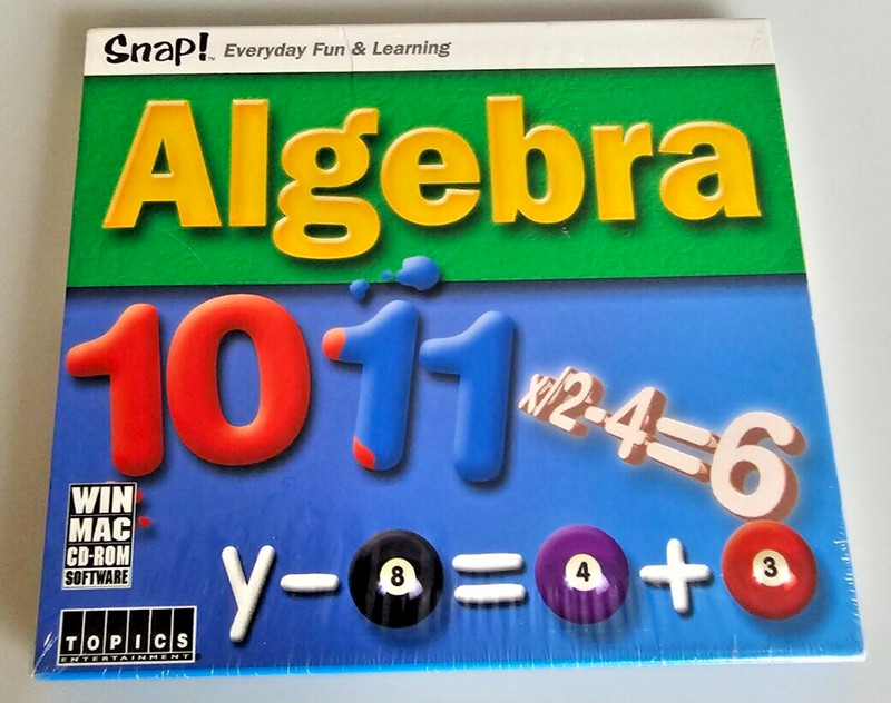SEALED Snap Algebra Ages 11-15 Dual Platform Mac PC CD ROM Mathamatics 2003