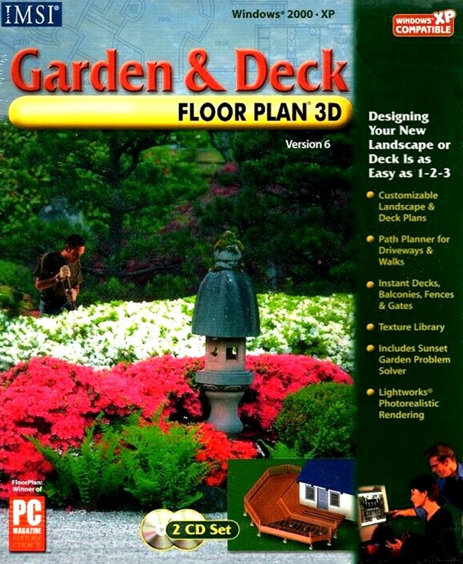 GARDEN & DECK by IMSI FLOOR PLAN 3D.NEW RETAIL BOX FROM OLD STOCK FAST SHIPPING