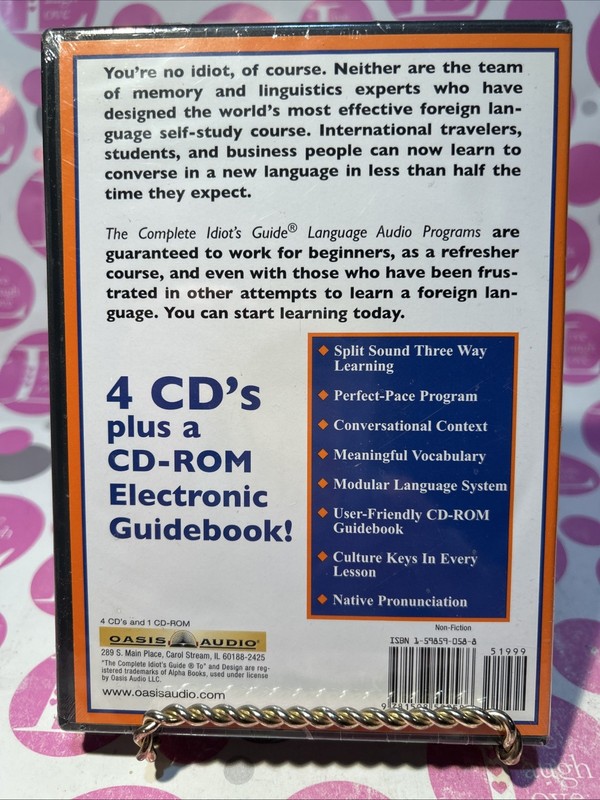 The Complete Idiots Guide to Italian 4 CDs & CD ROM Guidebook - FACTORY SEALED gallery