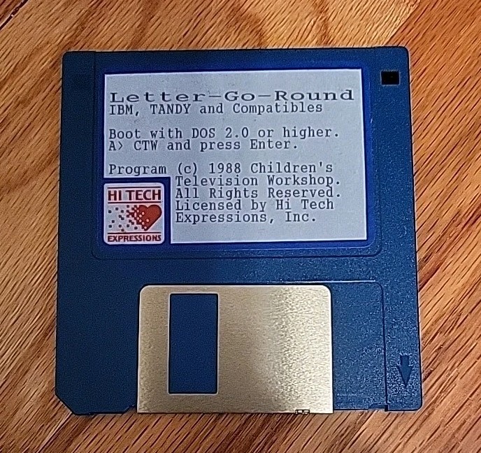 Tandy IBM Software Sesame Street Letter Go Round Vintage gallery