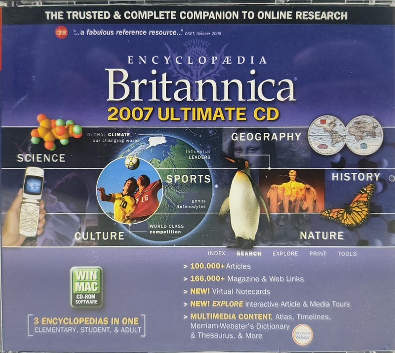 Encyclopedia Britannica 2007 Ultimate CD 6 Disc Set Win Mac XP 2000 Reference