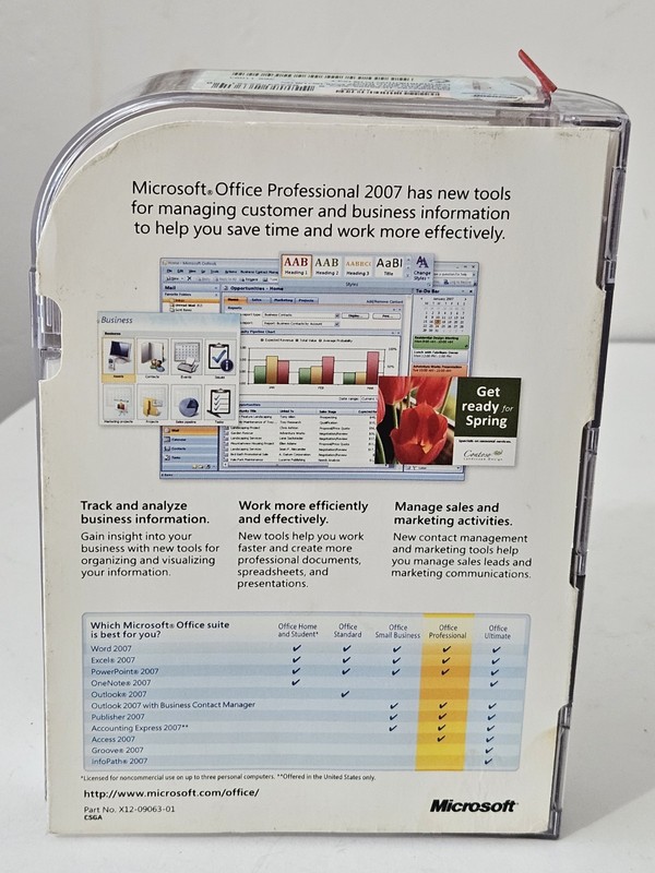 Microsoft Office Professional 2007 with Product Key - Exlnt - Two Install disks gallery