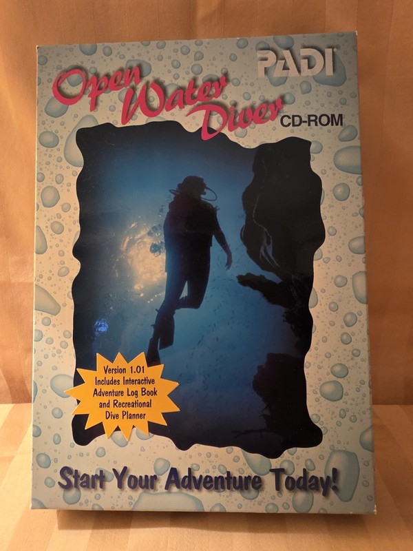 Open Water Diver PADI PC Computer Program Software CD-Rom Scuba Diving Authoware