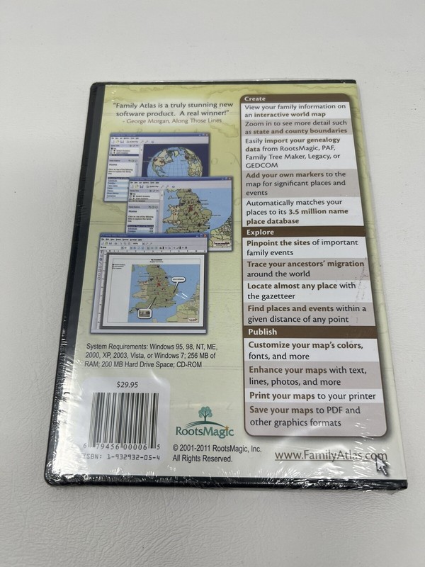 Family Atlas Genealogy Mapping Software new/sealed gallery