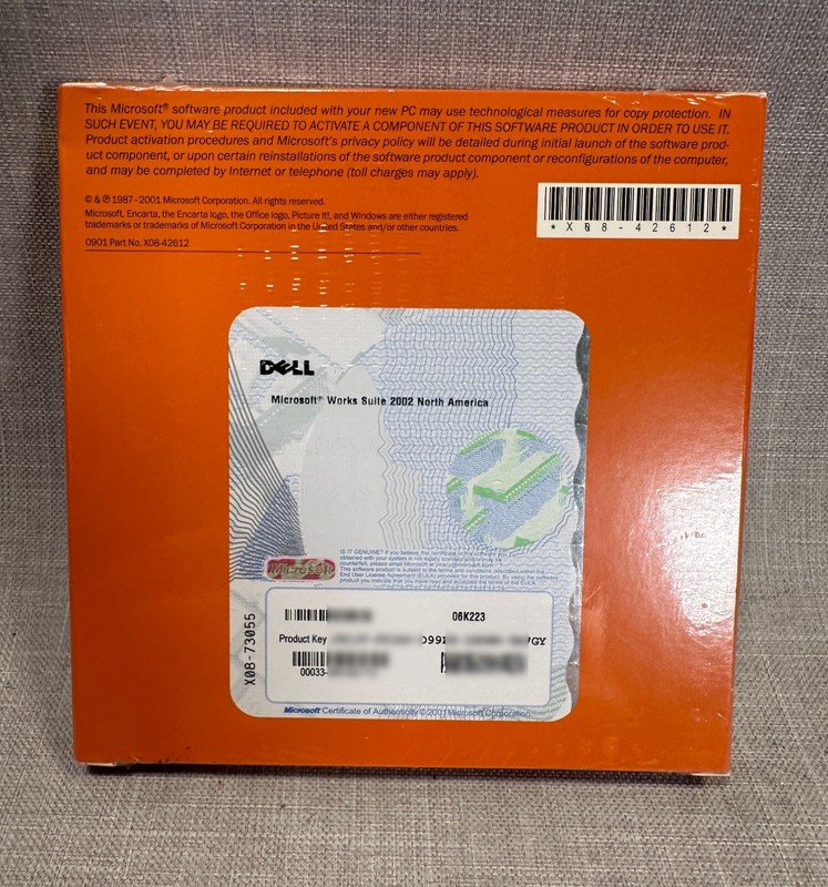 NEW! NOS! SEALED! Microsoft Works Suite 2002 Software CDs w/ Product Key gallery