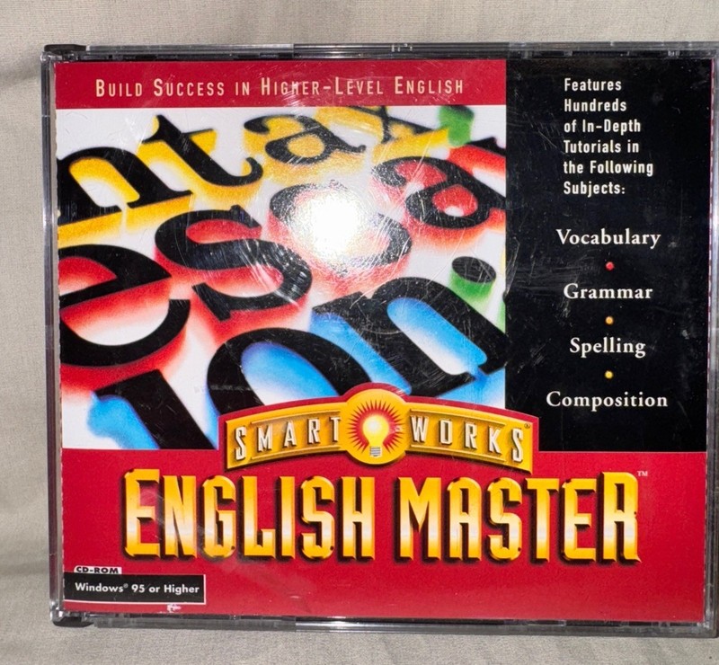 SmartWorks English Master PC CD-ROM Grammar Spelling Vocabulary Windows 95+