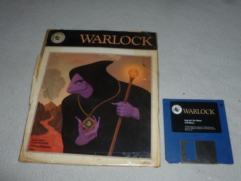 VINTAGE COMMODORE AMIGA COMPUTER GAME WARLOCK RPG 500 1000 2000 THREE-SIXTY