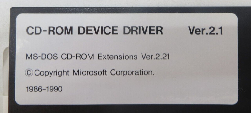 CD-ROM DEVICE DRIVER Ver. 2.1 5.25" Floppy Disk MS-DOS 1992 Microsoft Disc gallery