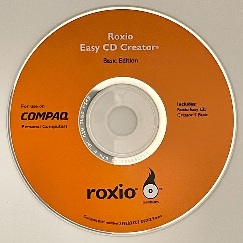 Tech – Roxio Easy CD Creator – 2002