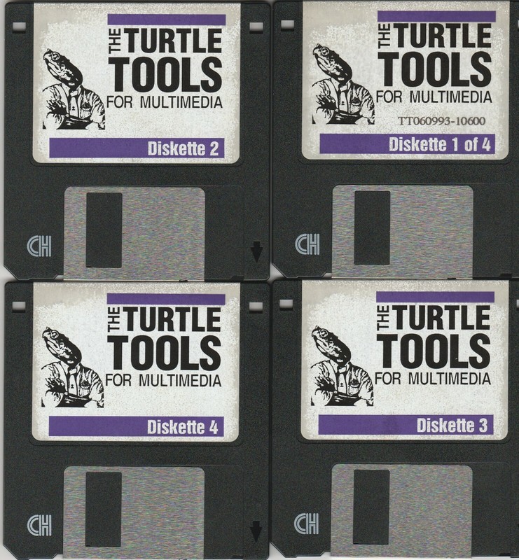 The Turtle Tools for Multimedia by Turtle Beach Syst ~ 3.5 disk set of 4 ~ 1993