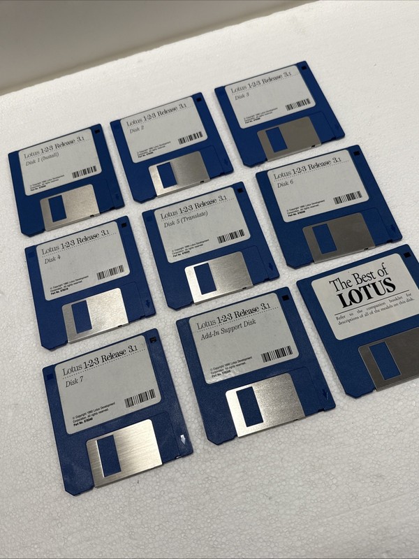 9 3.5” Disks - Best Of Lotus 1-2-3 Release 3.1 Add In Support - untested!! gallery