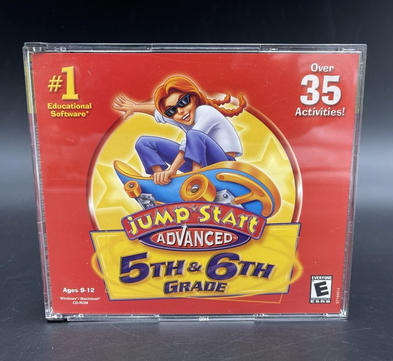 Jump Start Advanced 5th & 6th Grade 2007 Windows and Mac 3 CD Set Ages 9-12