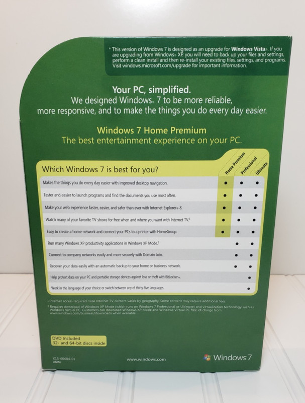 Microsoft Windows 7 Home Premium Upgrade -- 2 DVD Set for 32- and 64-bit gallery