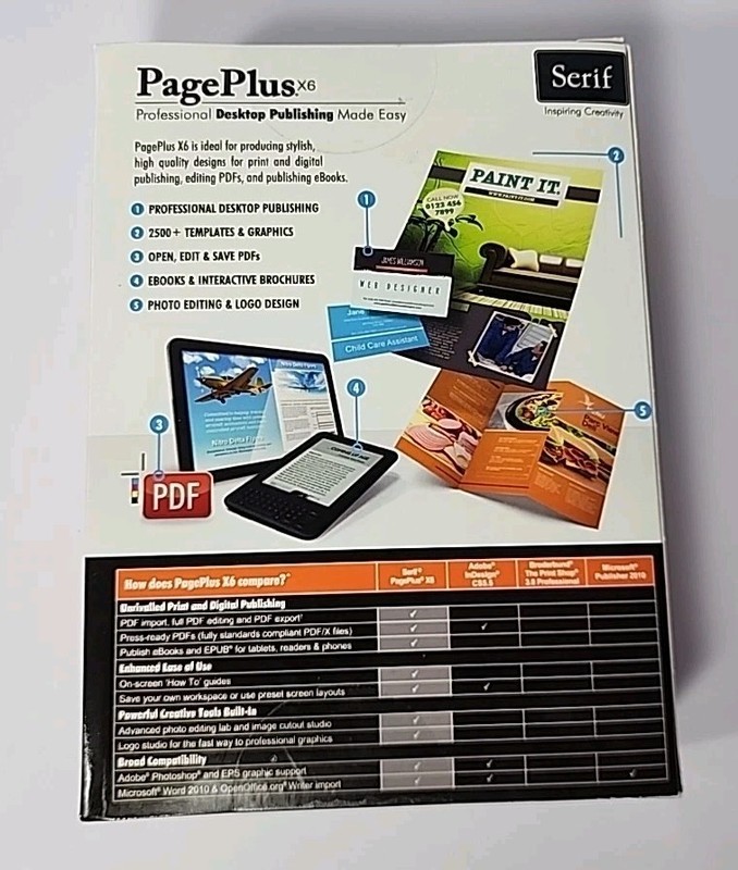 Serif PagePlus X6 NEW Desktop Publishing DTP PDF Editor eBook Design PC Software gallery
