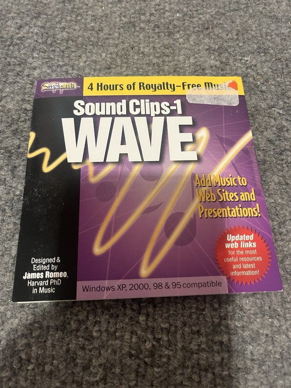 1999 Sound Clips Wave CD ROM New