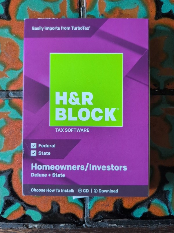 H&R Block Tax Software Deluxe + State 2018 Tax Software